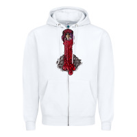 White gobble head Zipper Hoodie - RanaPortraitStore