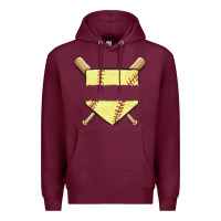 Burgundy custom baseball Premium Hoodie - MaliasSmallBusiness