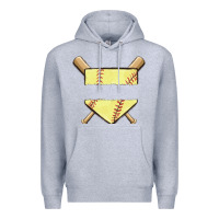 Heather Grey custom baseball Premium Hoodie - MaliasSmallBusiness