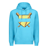 Ocean Blue custom baseball Premium Hoodie - MaliasSmallBusiness