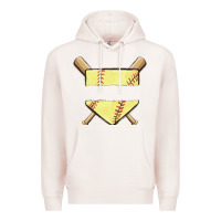 Pale Pink custom baseball Premium Hoodie - MaliasSmallBusiness