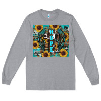 Heather Grey western hope sunflower's Long Sleeve Tee - RanaPortraitStore
