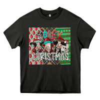Asphalt mooey Christmas Heavy Core Tee - CowhideDigitalArt