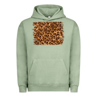 Pigment Oil Green leopard background Urban Hoodie - NancyCooperArtShop