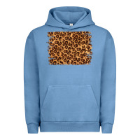 Pigment Pebble Blue leopard background Urban Hoodie - NancyCooperArtShop