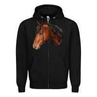 Black horse Zipper Hoodie - RanaPortraitStore