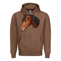 Chestnut horse Zipper Hoodie - RanaPortraitStore