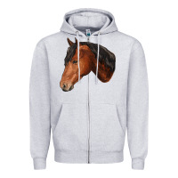 Heather Grey horse Zipper Hoodie - RanaPortraitStore