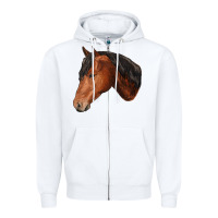 White horse Zipper Hoodie - RanaPortraitStore