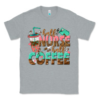 Heather Grey half nurse half coffee Classic Tee - texasbilliewilder