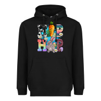 Black hip hop easter rabbit Heavyweight Hoodie - AdoDesignShop