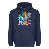 Navy hip hop easter rabbit Heavyweight Hoodie - AdoDesignShop