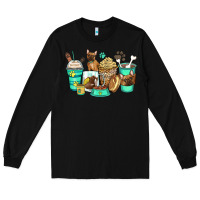 Black french bulldog coffee cups Long Sleeve Tee - Zillion Design Studio