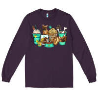 Plum french bulldog coffee cups Long Sleeve Tee - Zillion Design Studio