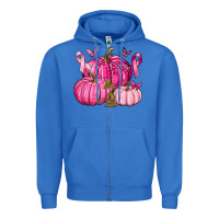 True Royal Breast Cancer We Wear Pink with Pumpkin and Ribbon Zipper Hoodie - texasbilliewilder