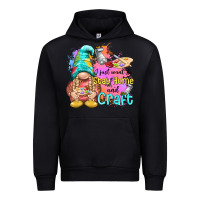 Black i just want stay home and craft Urban Hoodie - NancyCooperArtShop