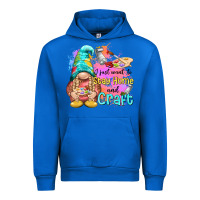 Cobalt i just want stay home and craft Urban Hoodie - NancyCooperArtShop