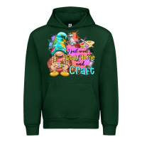 Forest Green i just want stay home and craft Urban Hoodie - NancyCooperArtShop