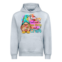 Heather Grey i just want stay home and craft Urban Hoodie - NancyCooperArtShop