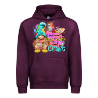 Mauve Wine i just want stay home and craft Urban Hoodie - NancyCooperArtShop