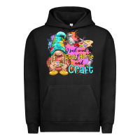 Pigment Black i just want stay home and craft Urban Hoodie - NancyCooperArtShop