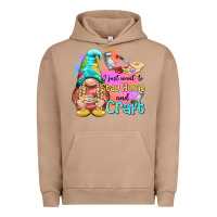 Pigment Burro i just want stay home and craft Urban Hoodie - NancyCooperArtShop