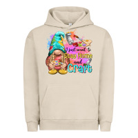 Pigment French Oak i just want stay home and craft Urban Hoodie - NancyCooperArtShop