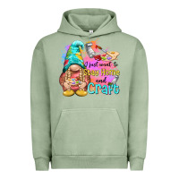 Pigment Oil Green i just want stay home and craft Urban Hoodie - NancyCooperArtShop