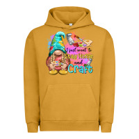 Pigment Peanut Butter i just want stay home and craft Urban Hoodie - NancyCooperArtShop