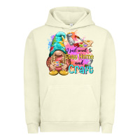 Pigment Pistachio i just want stay home and craft Urban Hoodie - NancyCooperArtShop
