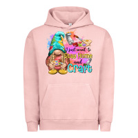 Pigment Salmon i just want stay home and craft Urban Hoodie - NancyCooperArtShop