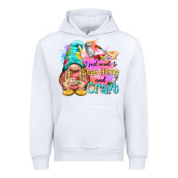 White i just want stay home and craft Urban Hoodie - NancyCooperArtShop
