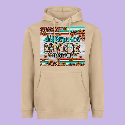 Difference Maker Heavyweight Hoodie Designed By Jahusdesignshop