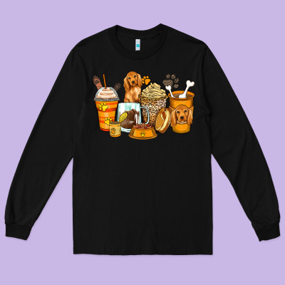 Long Sleeve Tee cocker spaniel coffee cups