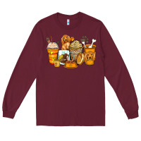 Burgundy cocker spaniel coffee cups Long Sleeve Tee - Zillion Design Studio