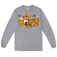Heather Grey cocker spaniel coffee cups Long Sleeve Tee - Zillion Design Studio