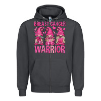 Smoke Breast Cancer Warrior Gnomes Zipper Hoodie - texasbilliewilder