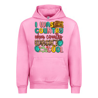 Fuchsia Pink i was country when country wasnt cool Urban Hoodie - MaliasSmallBusiness