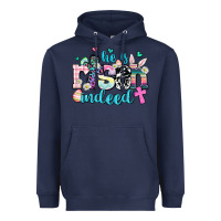 Navy he is risen indeed Heavyweight Hoodie - AdoDesignShop