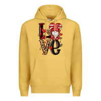 Antique Gold love gnome Premium Hoodie - MaliasSmallBusiness