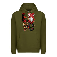 Army Green love gnome Premium Hoodie - MaliasSmallBusiness