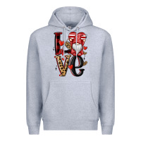 Heather Grey love gnome Premium Hoodie - MaliasSmallBusiness
