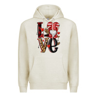 Oatmeal Heather love gnome Premium Hoodie - MaliasSmallBusiness