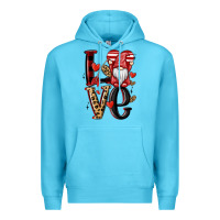 Ocean Blue love gnome Premium Hoodie - MaliasSmallBusiness