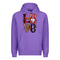 Purple love gnome Premium Hoodie - MaliasSmallBusiness