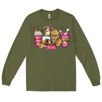 Army Green Chihuahua coffee cups Long Sleeve Tee - Zillion Design Studio