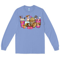 Colony Blue Chihuahua coffee cups Long Sleeve Tee - Zillion Design Studio
