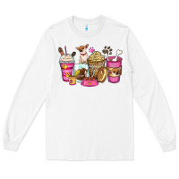 White Chihuahua coffee cups Long Sleeve Tee - Zillion Design Studio