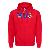 Red love 4th of july Zipper Hoodie - Zillion Design Studio