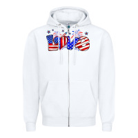 White love 4th of july Zipper Hoodie - Zillion Design Studio
